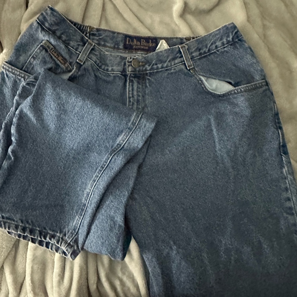 Vintage Delta Burke Women's Straight Leg Jeans - Blue